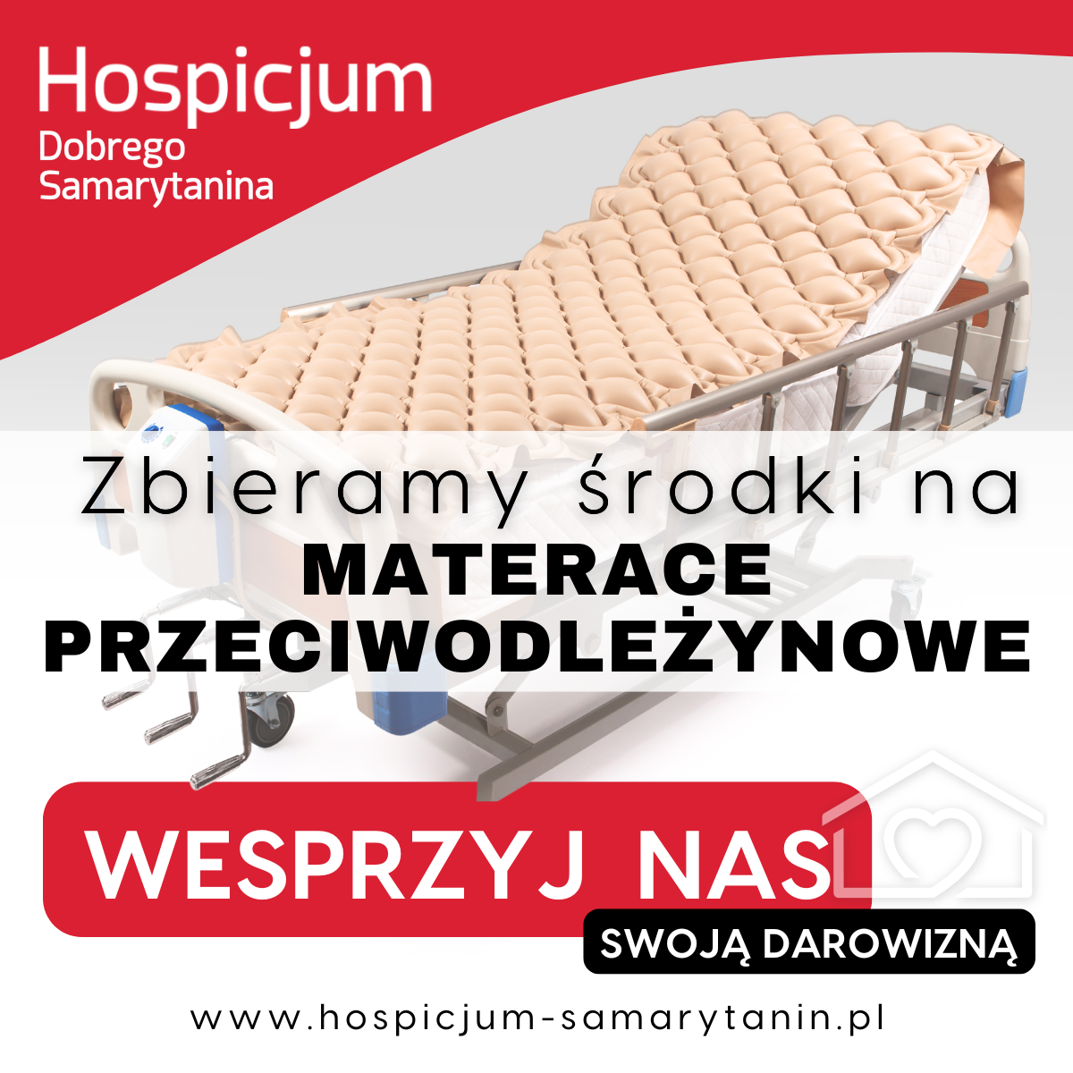 Materace przeciwodleżynowe zmiennociśnieniowe do hospicjum stacjonarnego